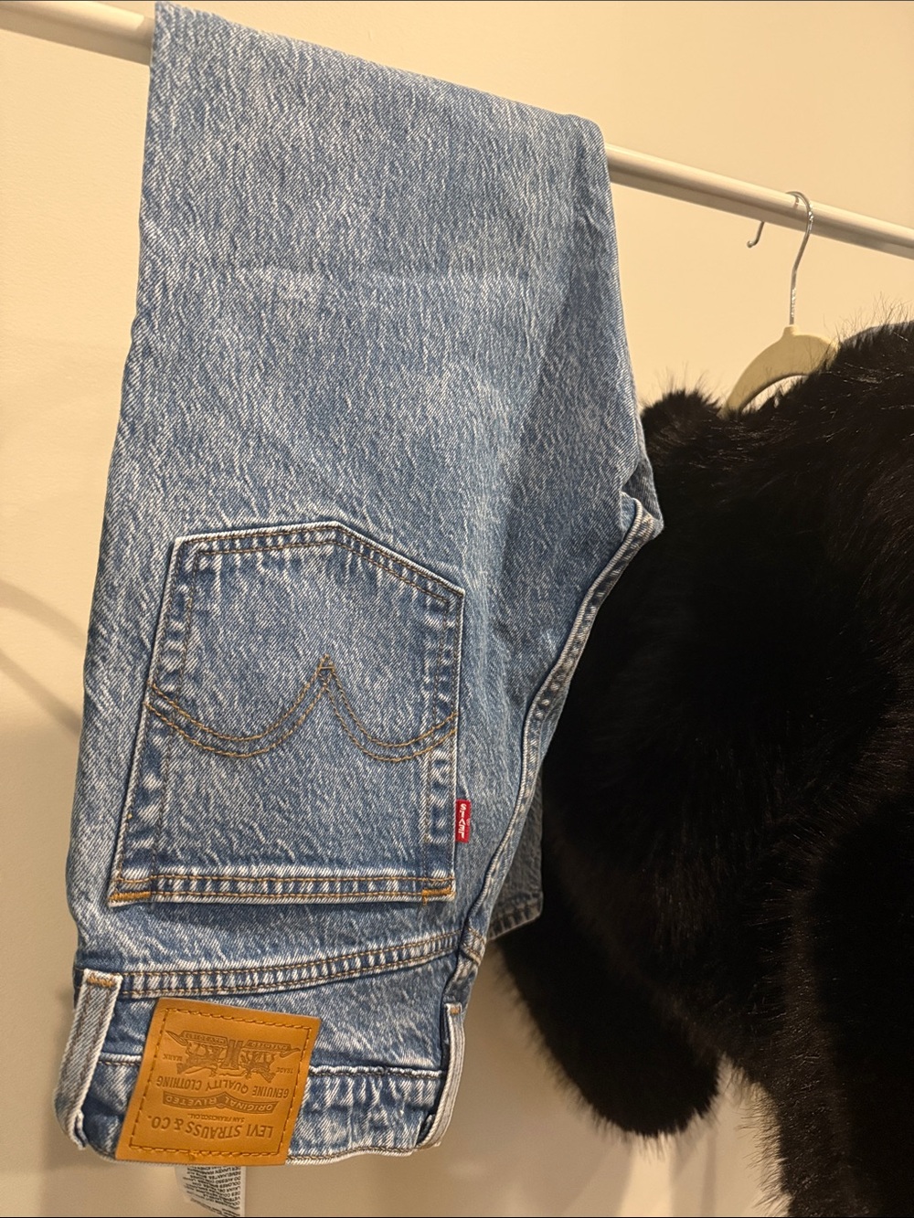 Levi's Blue Washed "WEDGIE STRAIGHT"